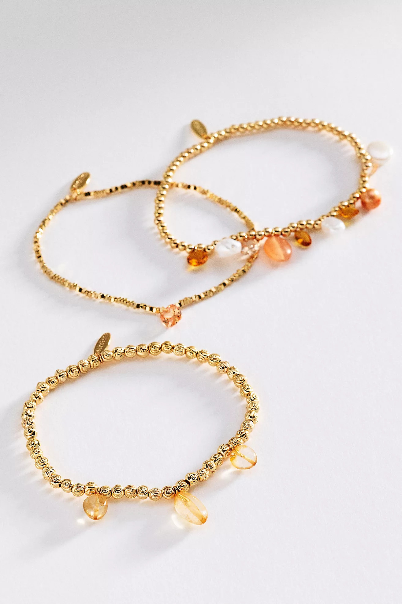 Stretch Stone Bracelets, Set of 3 | Anthropologie (US)