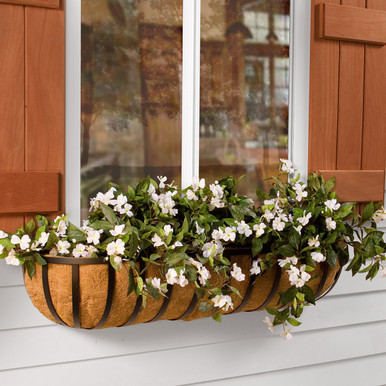 XL English Garden Hayrack Window Box | Hooks and Lattice