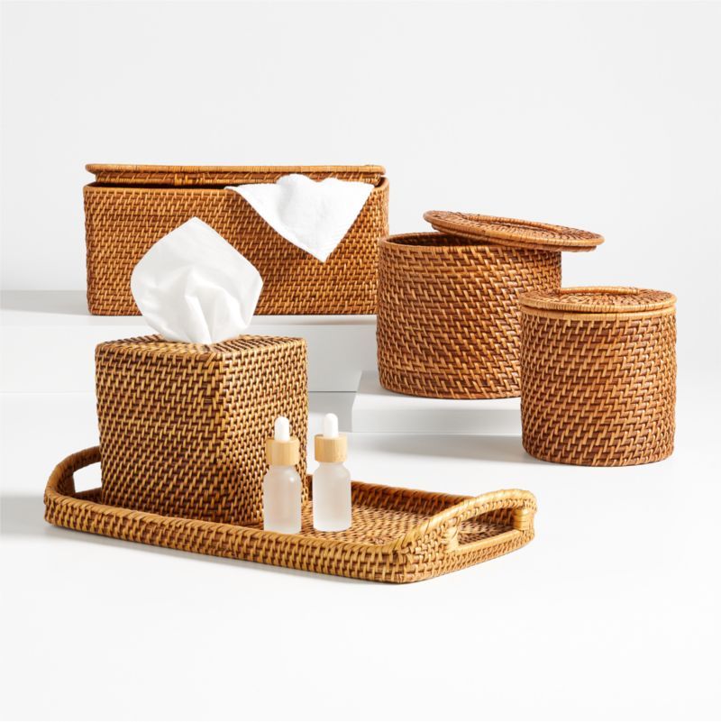 Sedona Honey Bath Accessories | Crate & Barrel | Crate & Barrel