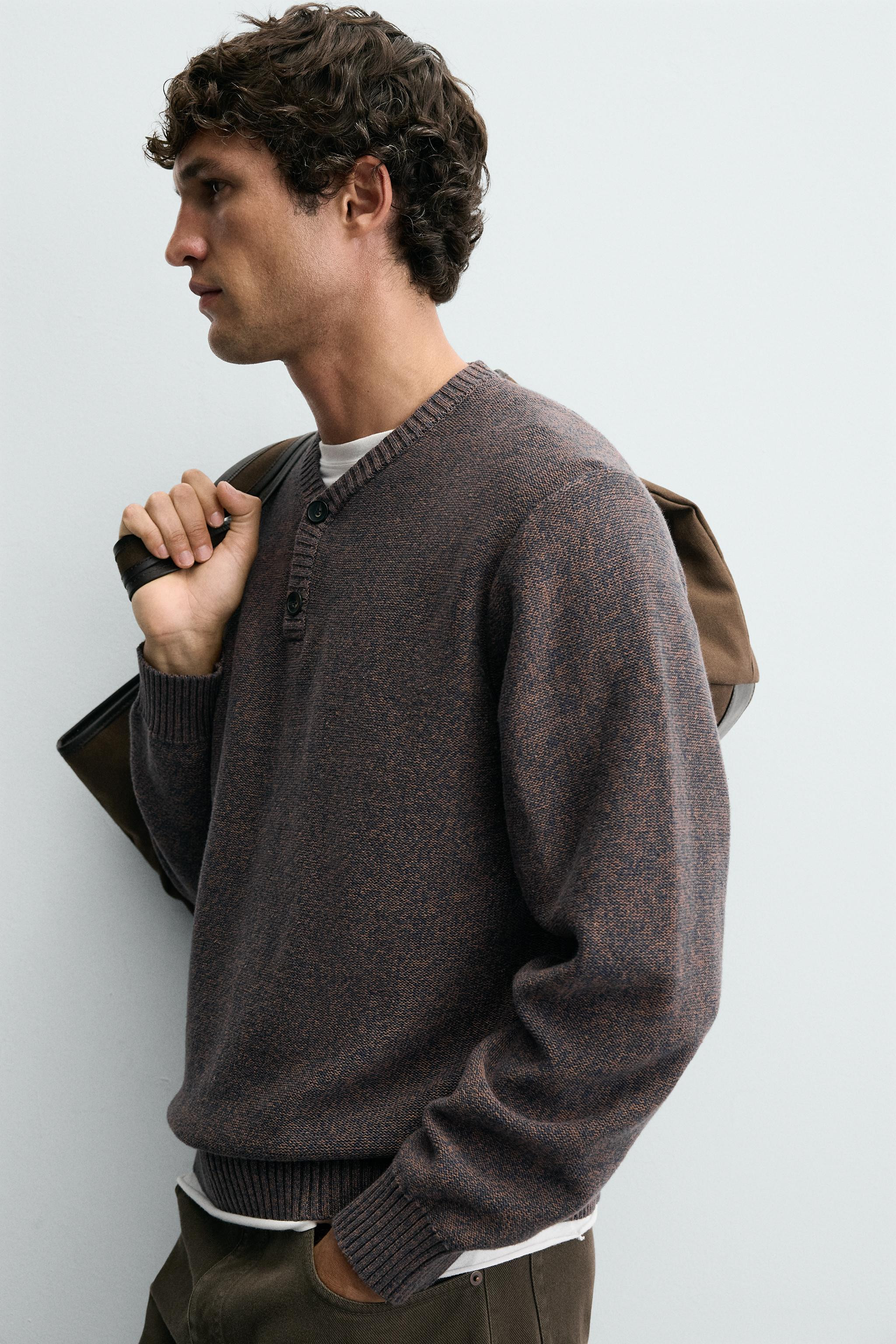 BUTTON-NECK SWEATER | Zara US