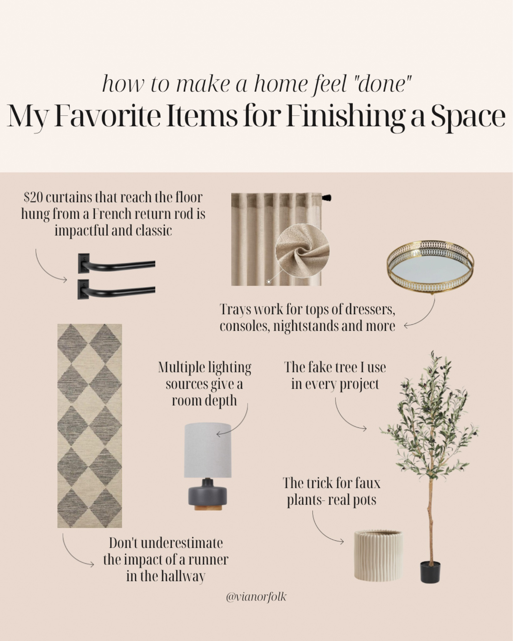 How to Make a Home Feel “Done”: My Favorite Items for Finishing A Space //

Favorite Things, Decor, Living Room, Living Room Furniture, Living Room Rug, Living Room Decor, Living Room Chair, Living Room Inspo, Living Room Lamp, Curtains, Curtains Amazon, Curtain Rods, Olive Tree, Olive Tree Pot, Olive Tree Amazon, Artificial Olive Tree, Pots, Runner, Runner Rug, Table Lamp, Tray, Tray Decor, Tray Styling

#LTKFamily #LTKSeasonal #LTKHome