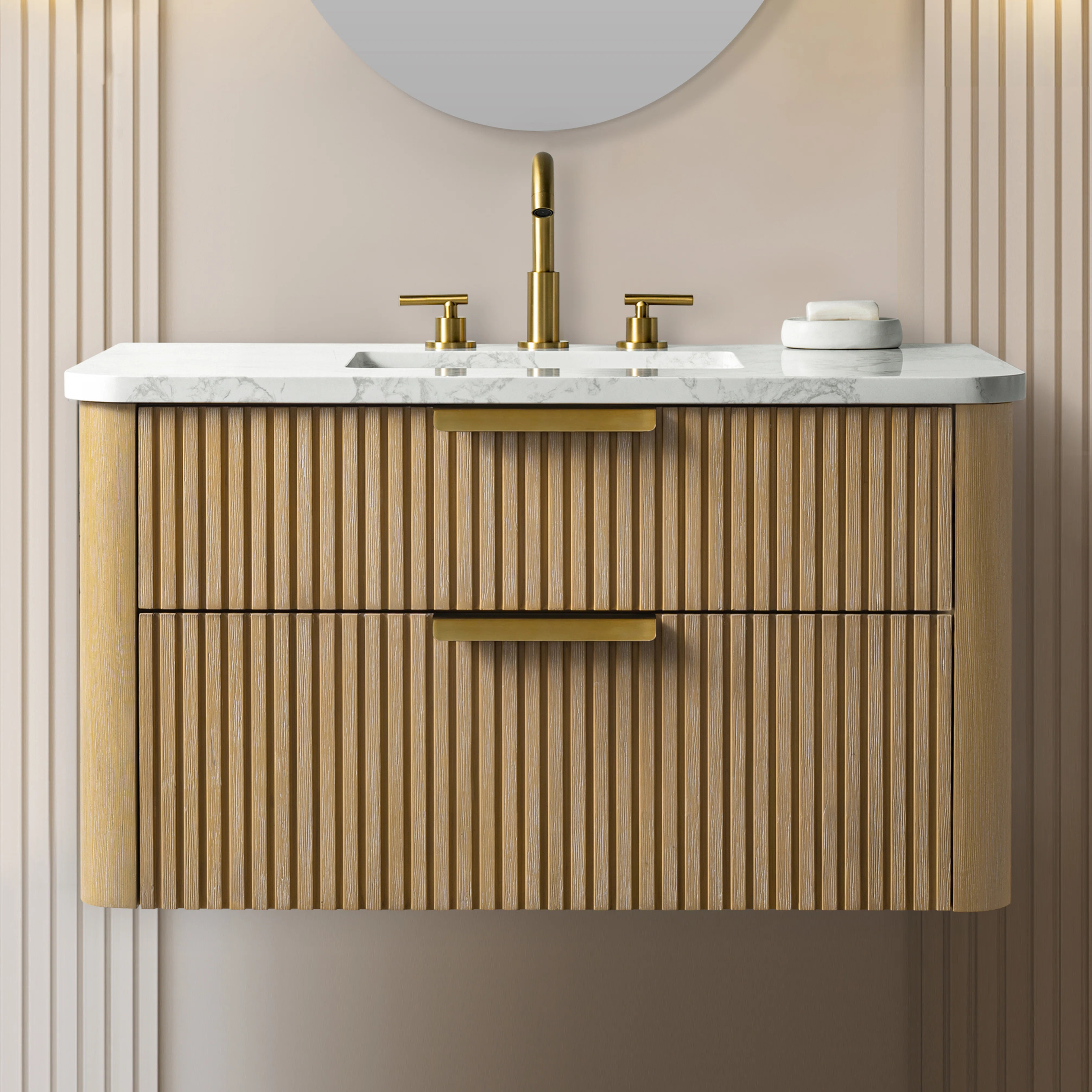 Liljan 36'' Wall-Mounted Single Bathroom Vanity | Wayfair North America
