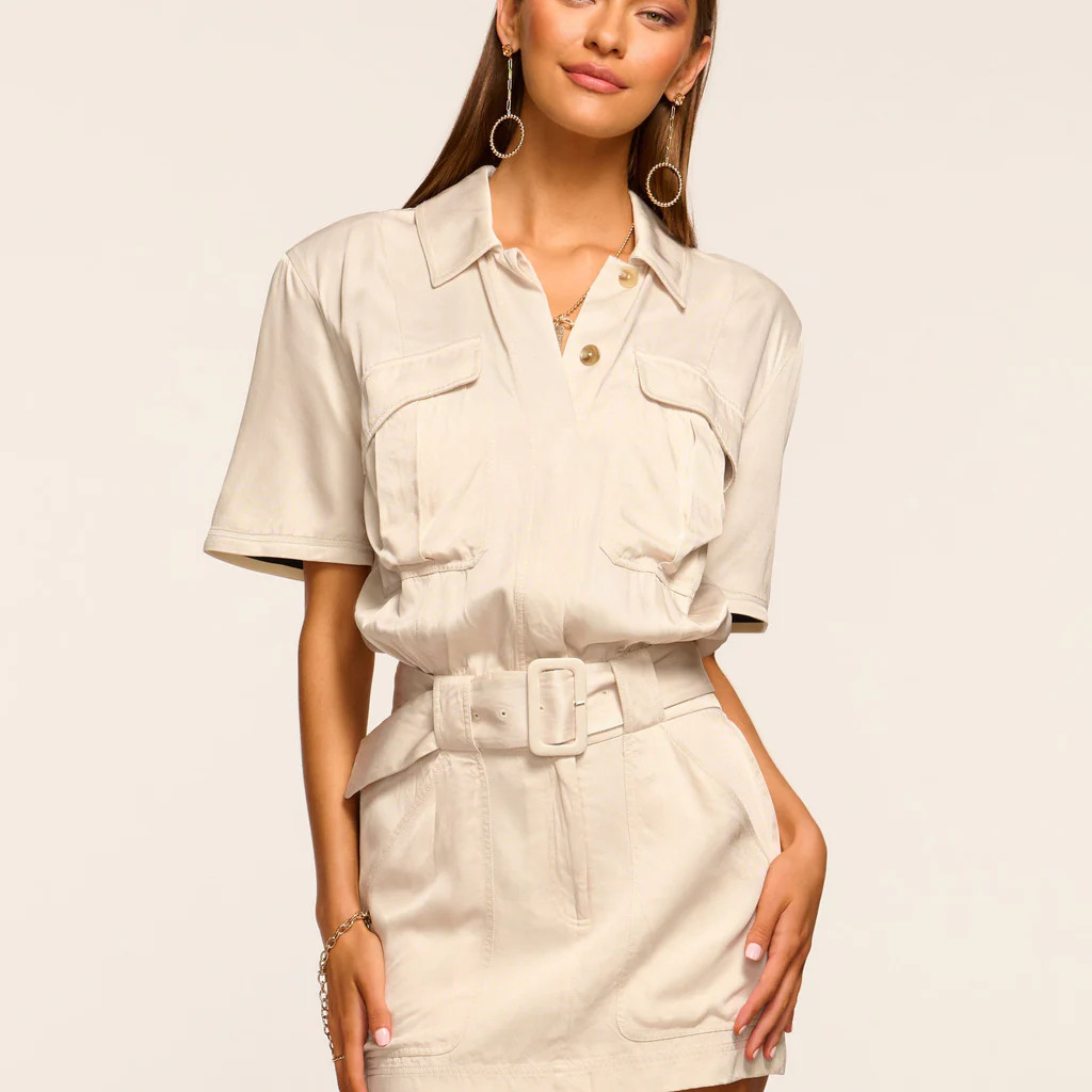 Avery Belted Short Sleeve Mini Dress | Ramy Brook