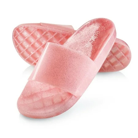 Roxoni Women s Glittery Open Toe Jelly Slide Sandals -sizes 6-11 -style #2100 | Walmart (US)