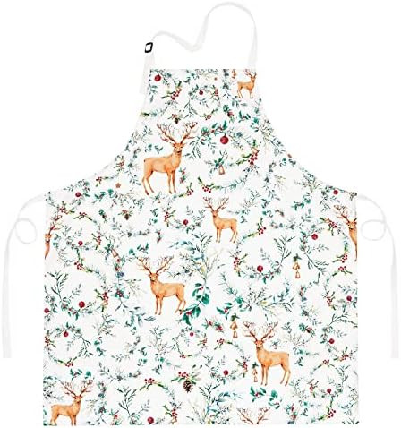 Christmas Apron for Adults, Christmas Holiday Kitchen Apron with Adjustable Neck Strap, Waterproo... | Amazon (US)