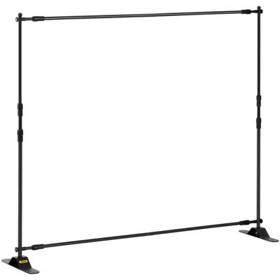 Telescopic Backdrop Banner Stand Banner Stand Adjustable Step and Repeat Backdrop | Wayfair North America
