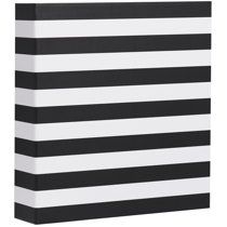 Hom Essence 3-Up 3-Ringed Black & White Striped Photo Album | Walmart (US)