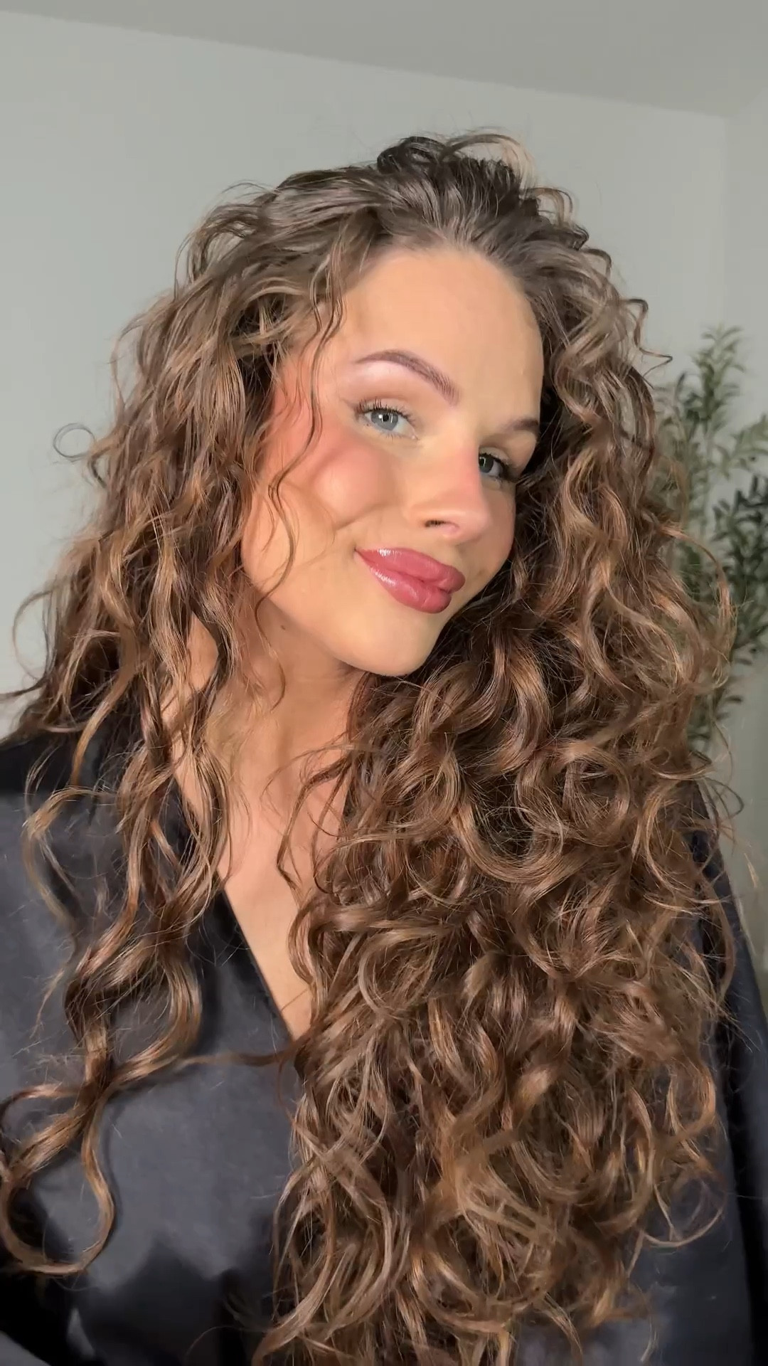 Simple Curly hair routine tutorial #longhair #curlyhair #tutorial 