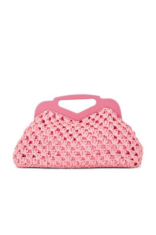 BTB Los Angeles Nadiya Crochet Clutch in Coral from Revolve.com | Revolve Clothing (Global)