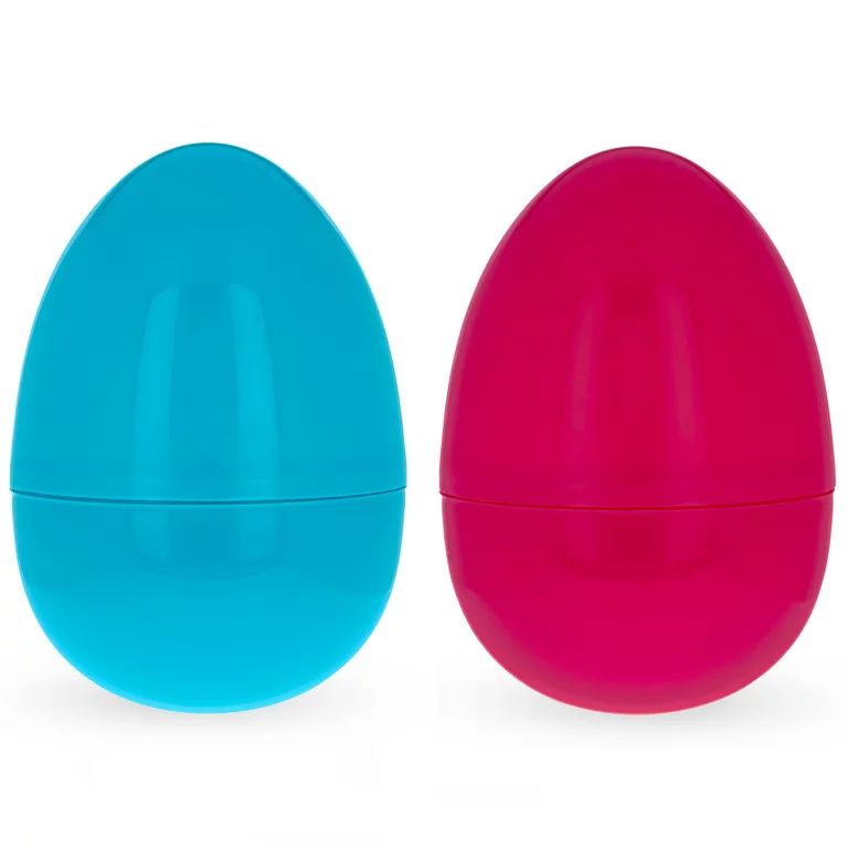 Set of 2 Pink and Blue Giant Jumbo Size Fillable Plastic Easter Eggs, 10 Inches | Walmart (US)