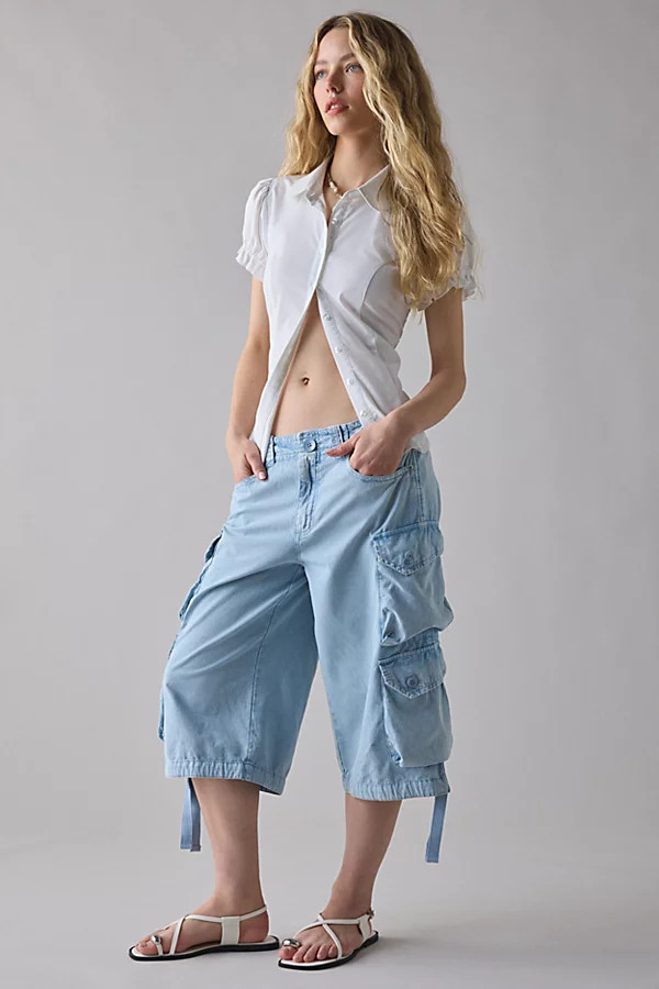 BDG Omaha Mid-Rise Baggy Utility Jorts | Urban Outfitters (US and RoW)
