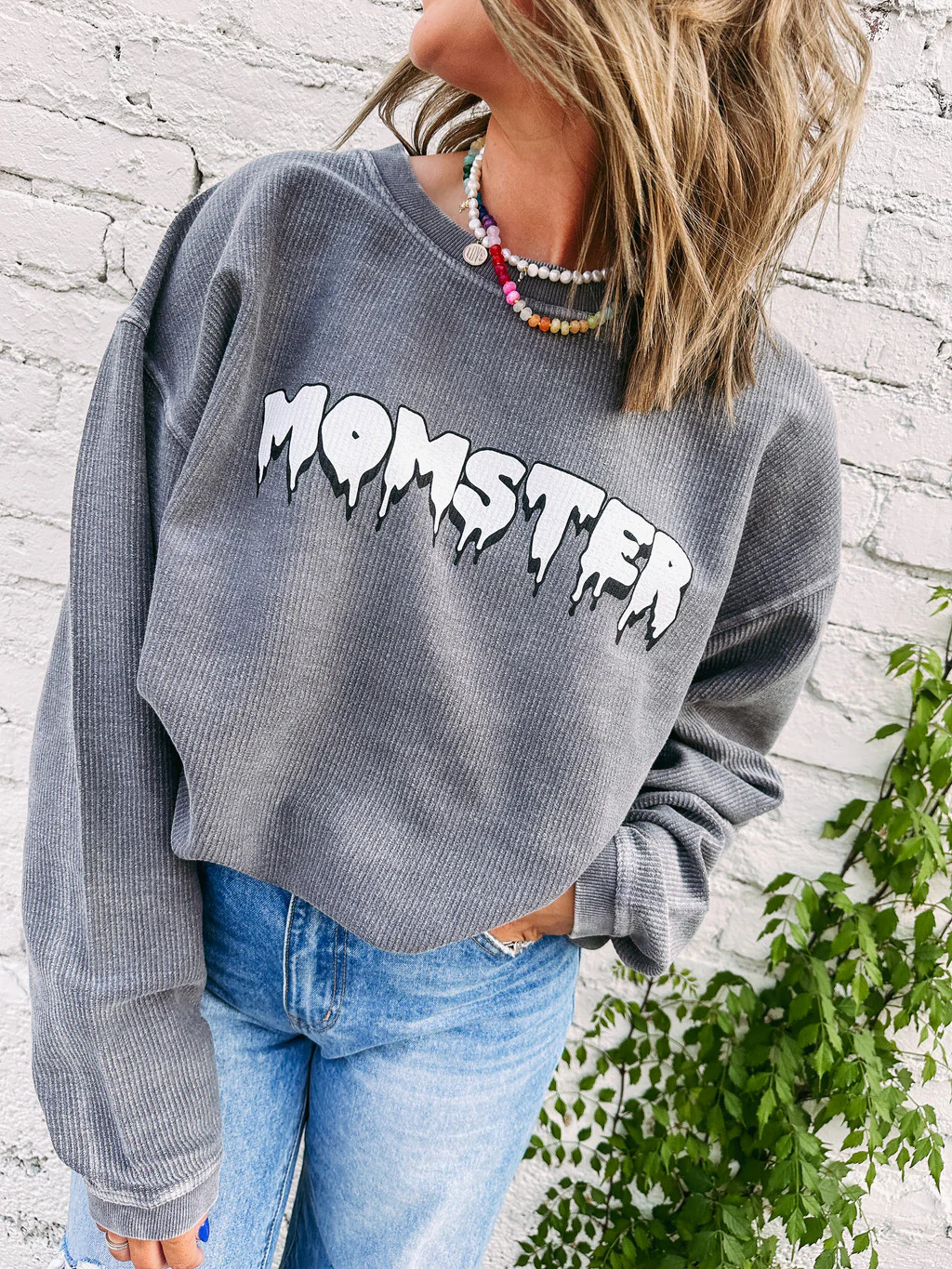 momster corded sweatshirt | Etta & East