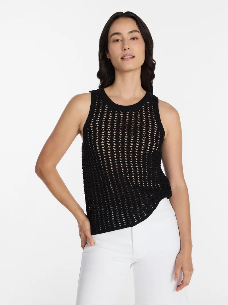 Time and Tru Women's Sweater Tank Top, Sizes XS-XXXL | Walmart (US)