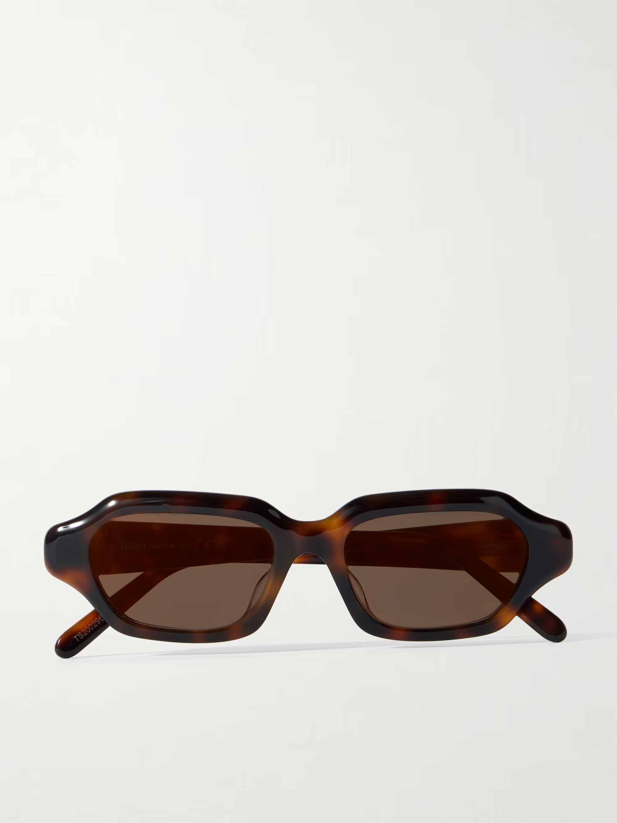 Rectangular-frame tortoiseshell acetate sunglasses - tortoiseshell - One Size | NET-A-PORTER (US)