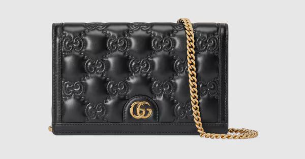 Gucci GG Matelassé chain wallet | Gucci (US)