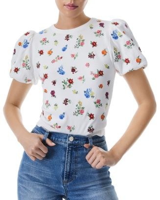 Risa Puff Sleeve Embroidered Top | Bloomingdale's (US)