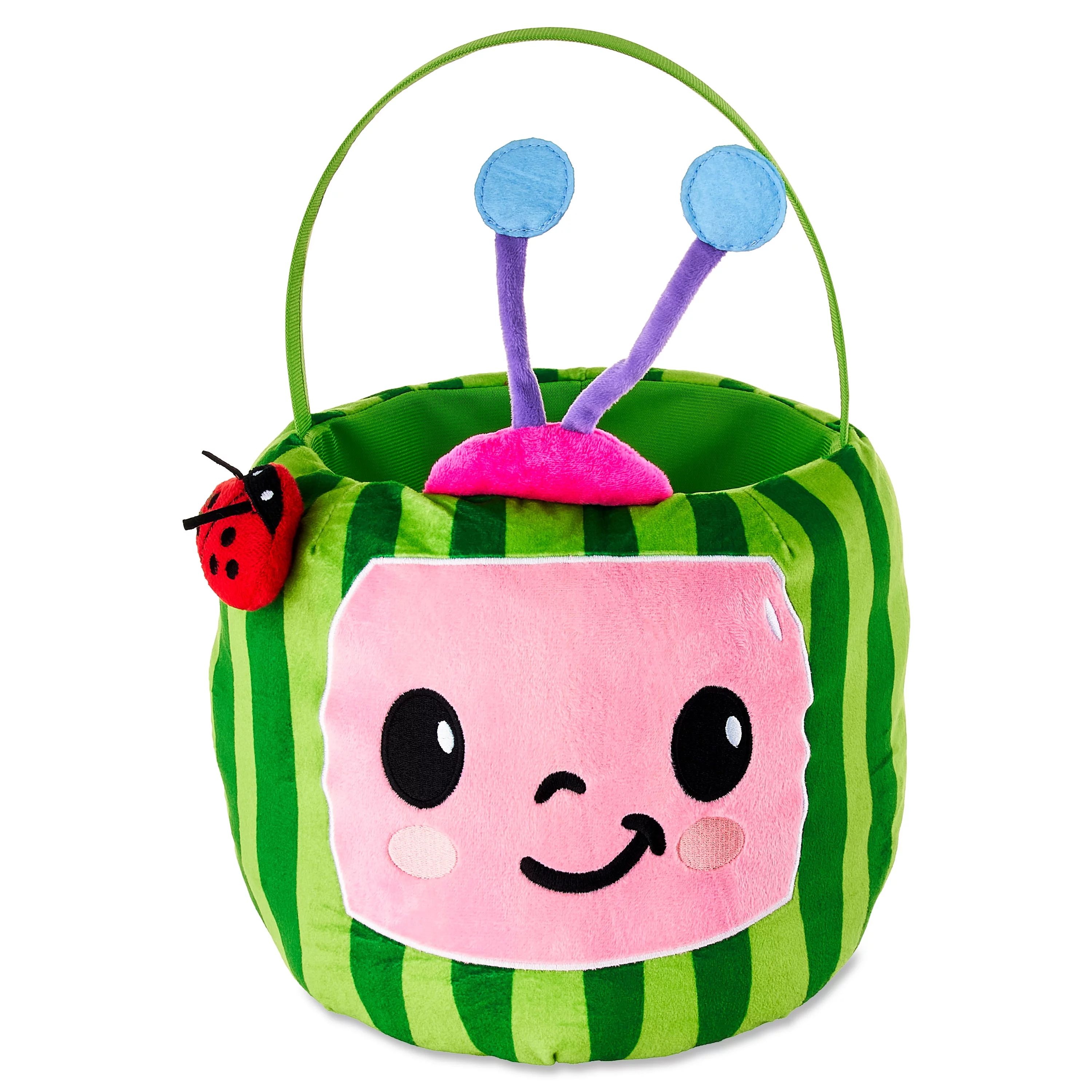 CoComelon Jumbo Plush Easter Basket with Handle, 9 inch Diameter, Green, Pink, Multi-Color | Walmart (US)