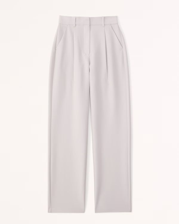 Curve Love Tailored Straight Pant | Abercrombie & Fitch (UK)
