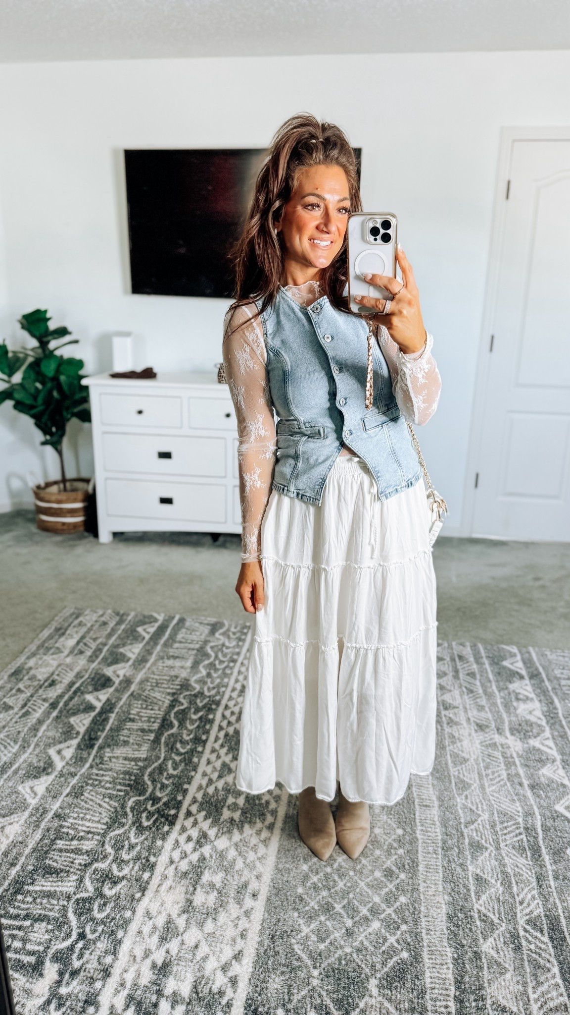 Love this look for a Fall outfit! Denim vest 30% off during the Fall sale! 

#LTKFindsUnder50 #LTKFallSale #LTKStyleTip