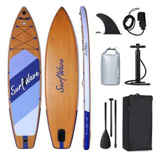 132.00 in. Purple Inflatable Stand Up Paddle Board with Accessories | The Home Depot