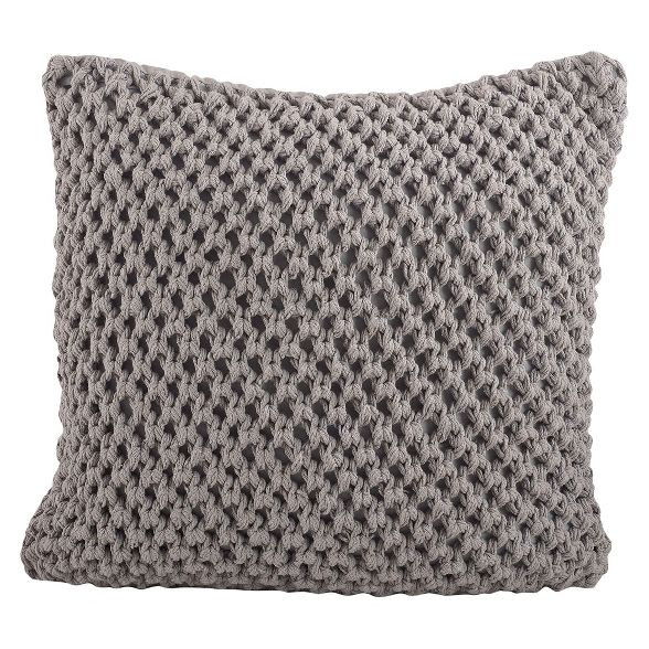 20"x20" Knitted Design Throw Pillow - Saro Lifestyle | Target