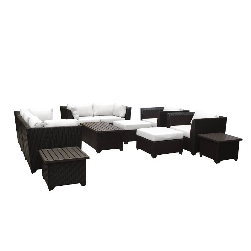 Barbados 12pc Patio Sectional Seating Set with Cushions - TK Classics | Target