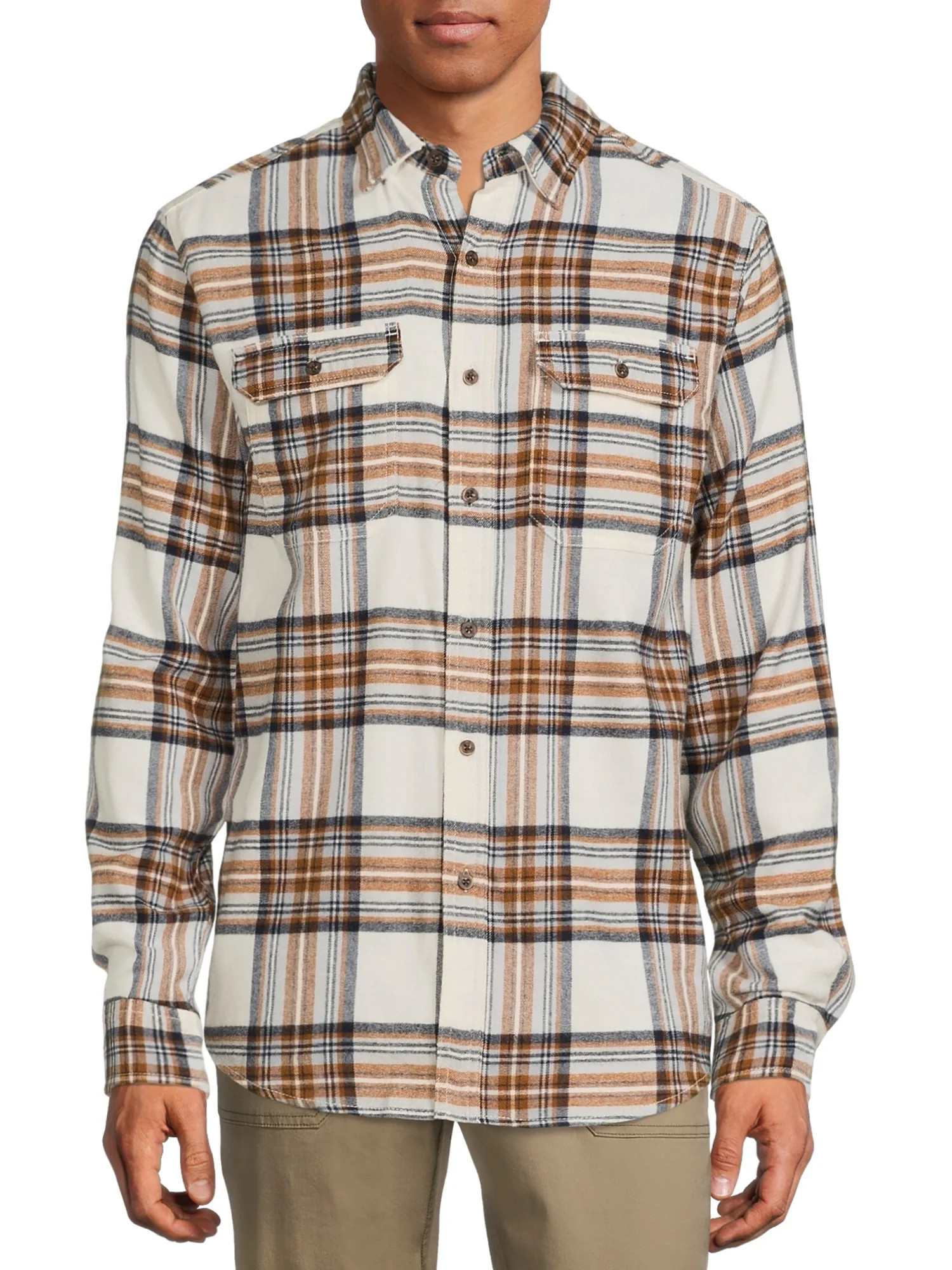 George Men's and Big Men's Super Soft Flannel Shirt, up to 5XLT - Walmart.com | Walmart (US)