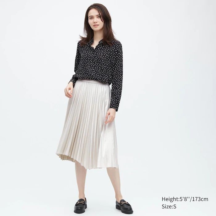 Satin Pleated Skirt | UNIQLO (US)