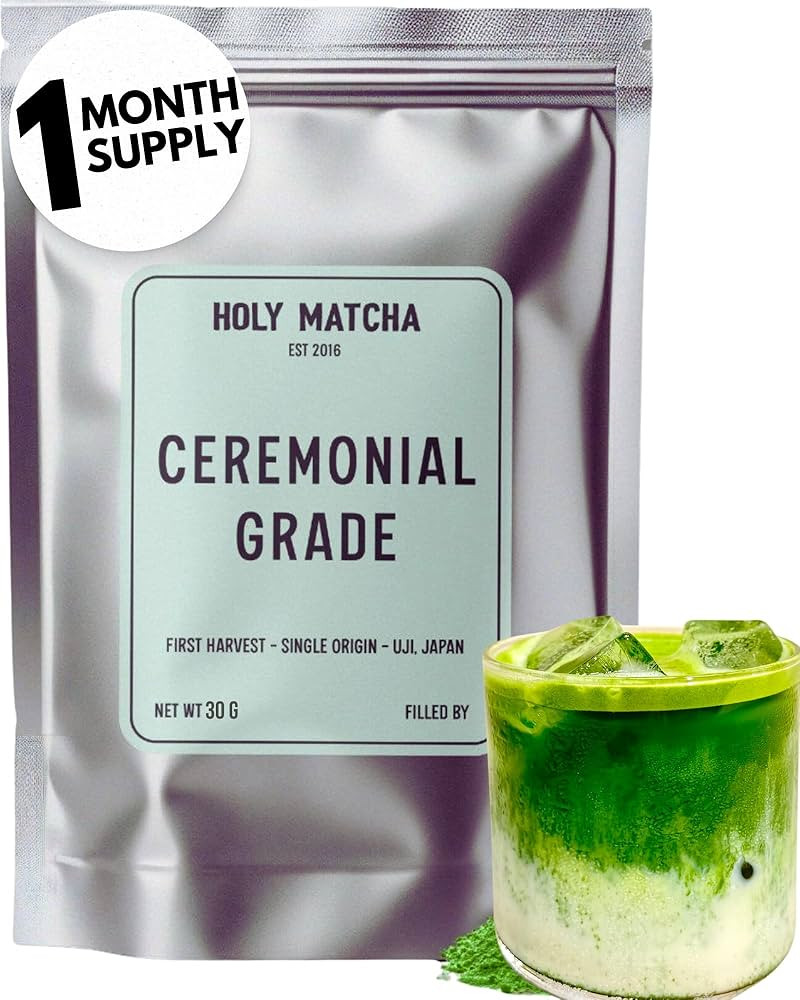 Holy Matcha Uji Ceremonial Green Tea Powder Authentic Japanese | Antioxidant Superfood with L-The... | Amazon (US)
