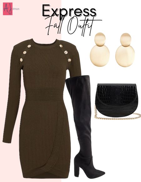 This sweater dress is amazing for fall outfits and it’s even a great office dress in addition to a perfect date night outfit.  I love a green sweater dress.  

#LTKunder100 #LTKstyletip #LTKSeasonal