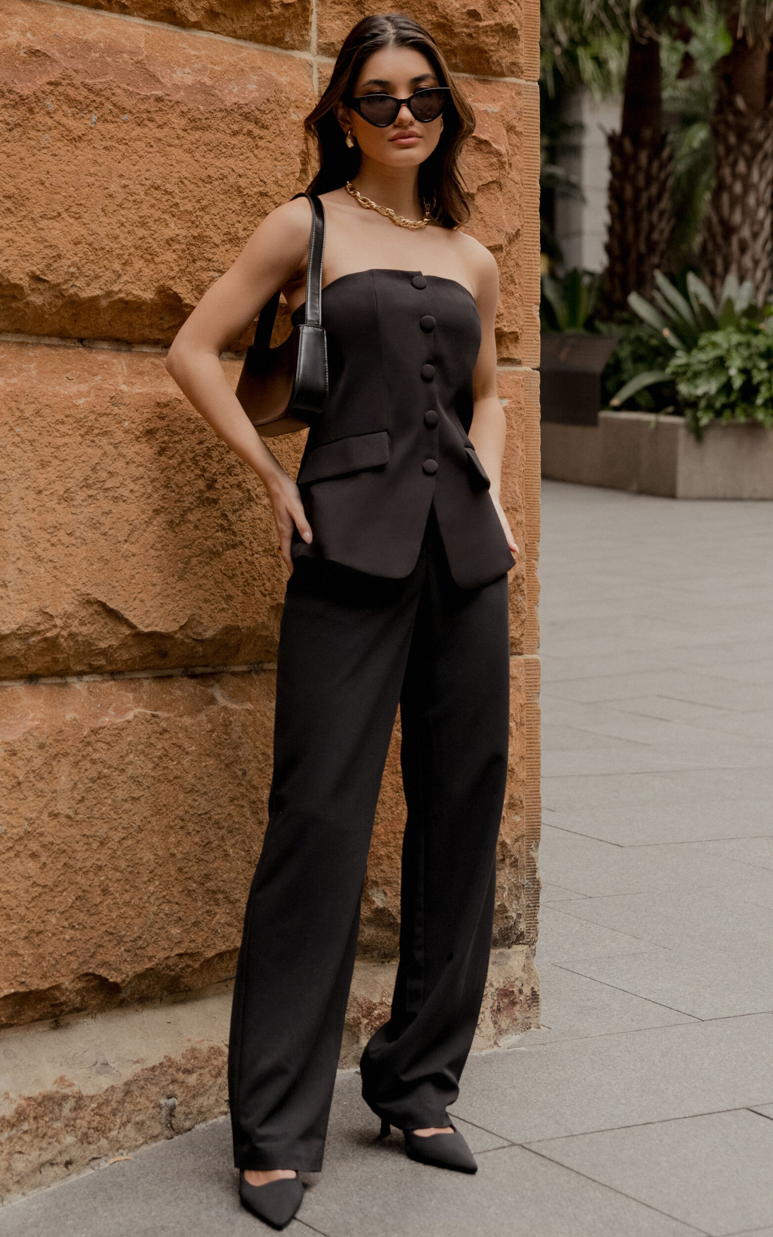 Lorcan Pants - High Waisted Tailored Pants in Black | Showpo (US, UK & Europe)