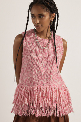 Pilcro Fringe-Hem Sweater Vest | Anthropologie (US)