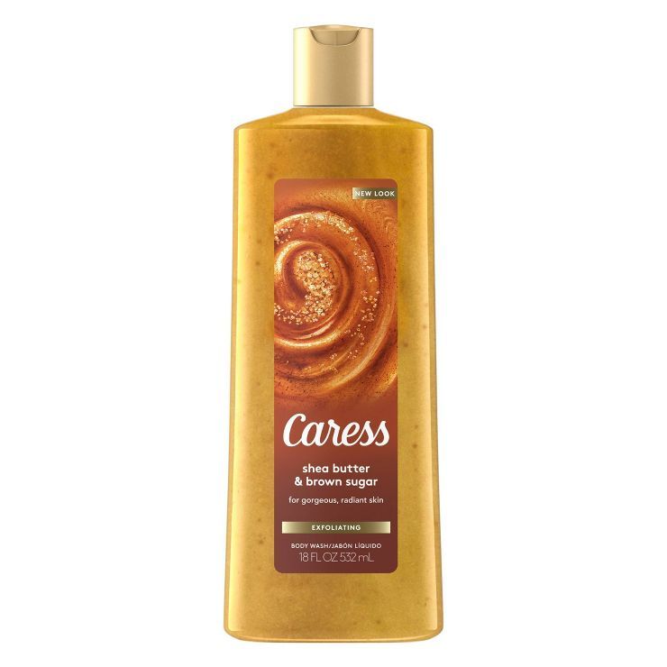 Caress Exfoliating Body Wash Soap Shea Butter &#38; Brown Sugar - 18 fl oz | Target