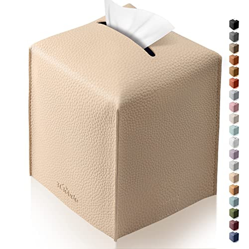 Tissue Box Cover, Tclouda, Modern PU Leather Square Tissue Box Holder for Creative Decorative, Id... | Amazon (US)