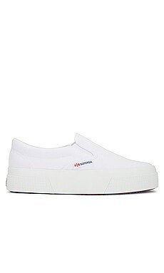 Superga 2740 Mid Platform Slip On Sneaker in White from Revolve.com | Revolve Clothing (Global)
