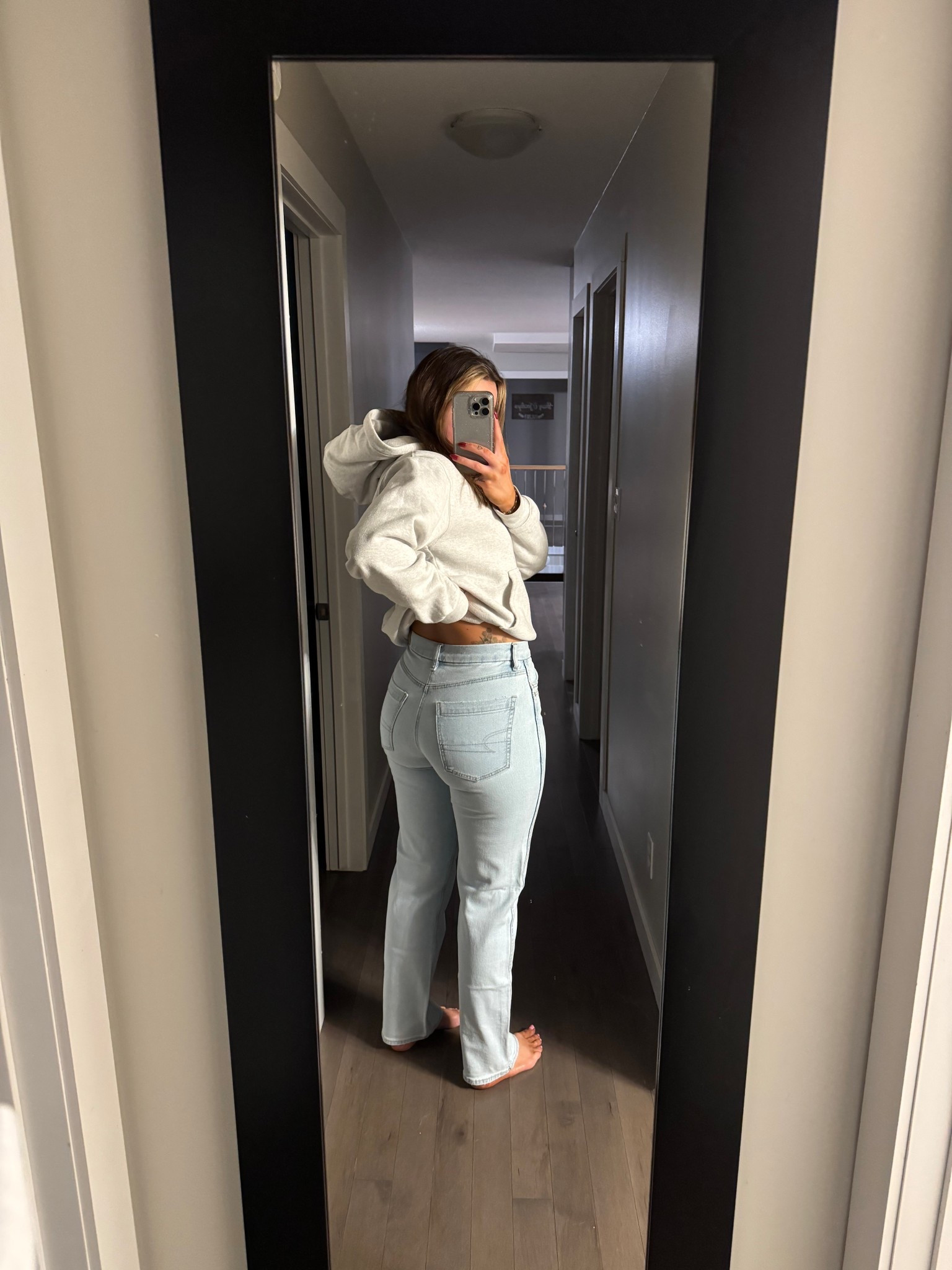 Finally a pair of jeans that doesn’t gap in the back and is full length on me !! 

#LTKcanada #LTKjeans #LTKwinter