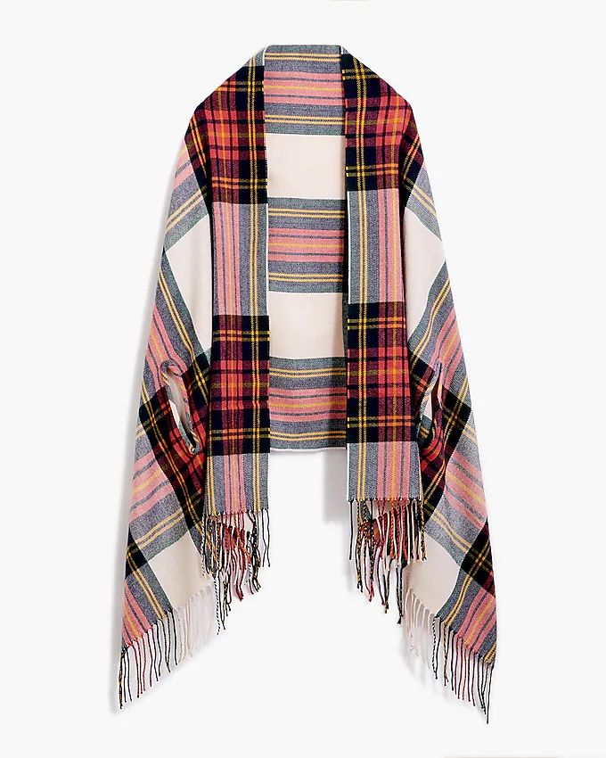 Plaid cape-scarf | J.Crew Factory