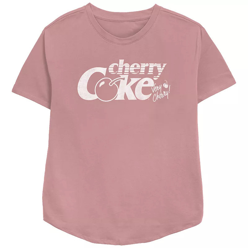 Women's Coca-Cola Very Cherry Coke Logo Relaxed Fit Graphic Tee, Girl's, Size: XXL, Pink | Kohl's