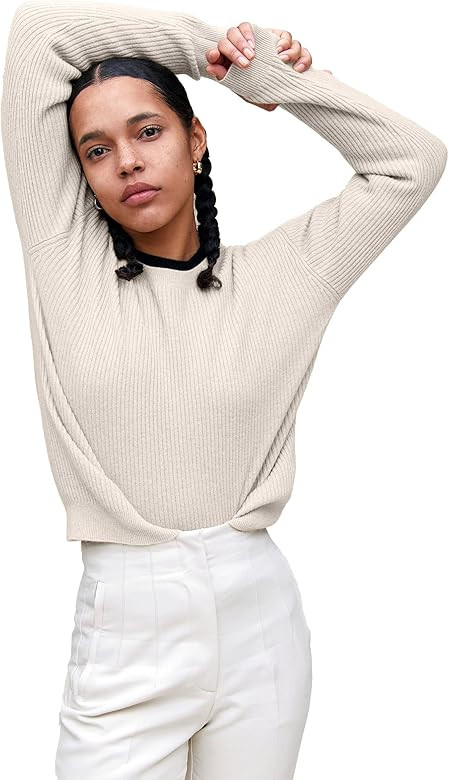State Cashmere Women’s Loungewear Set 100% Pure Cashmere Ribbed Sweater and Jogger Pants (Tops ... | Amazon (US)