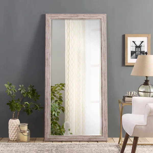 Lindberg Rustic Full Length Farmhouse Mirror, Distressed Mirror | Wayfair North America