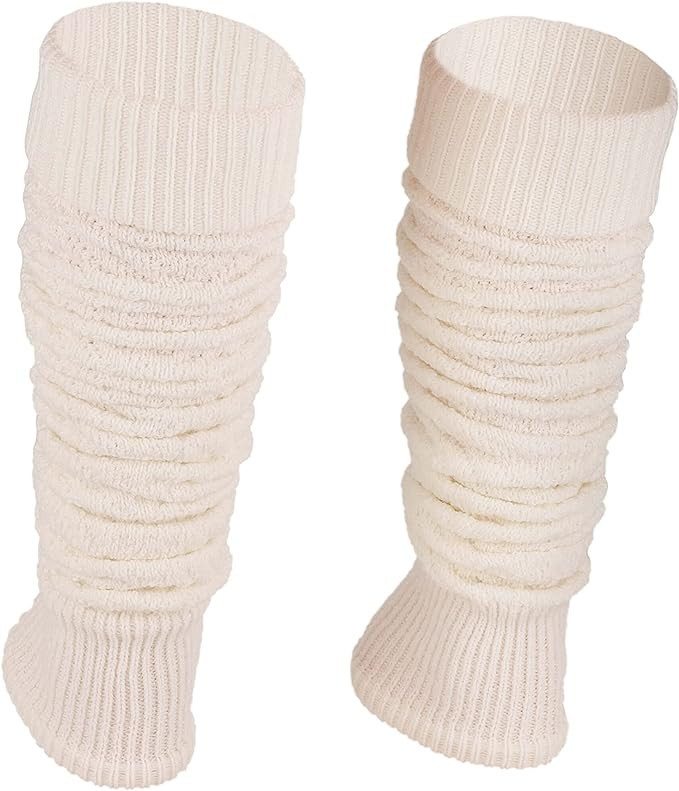 SERIMANEA Wool Leg Warmers for Women and Girls, Calf Cuffs In Braid Pattern for Indoor/Outdoor, C... | Amazon (US)