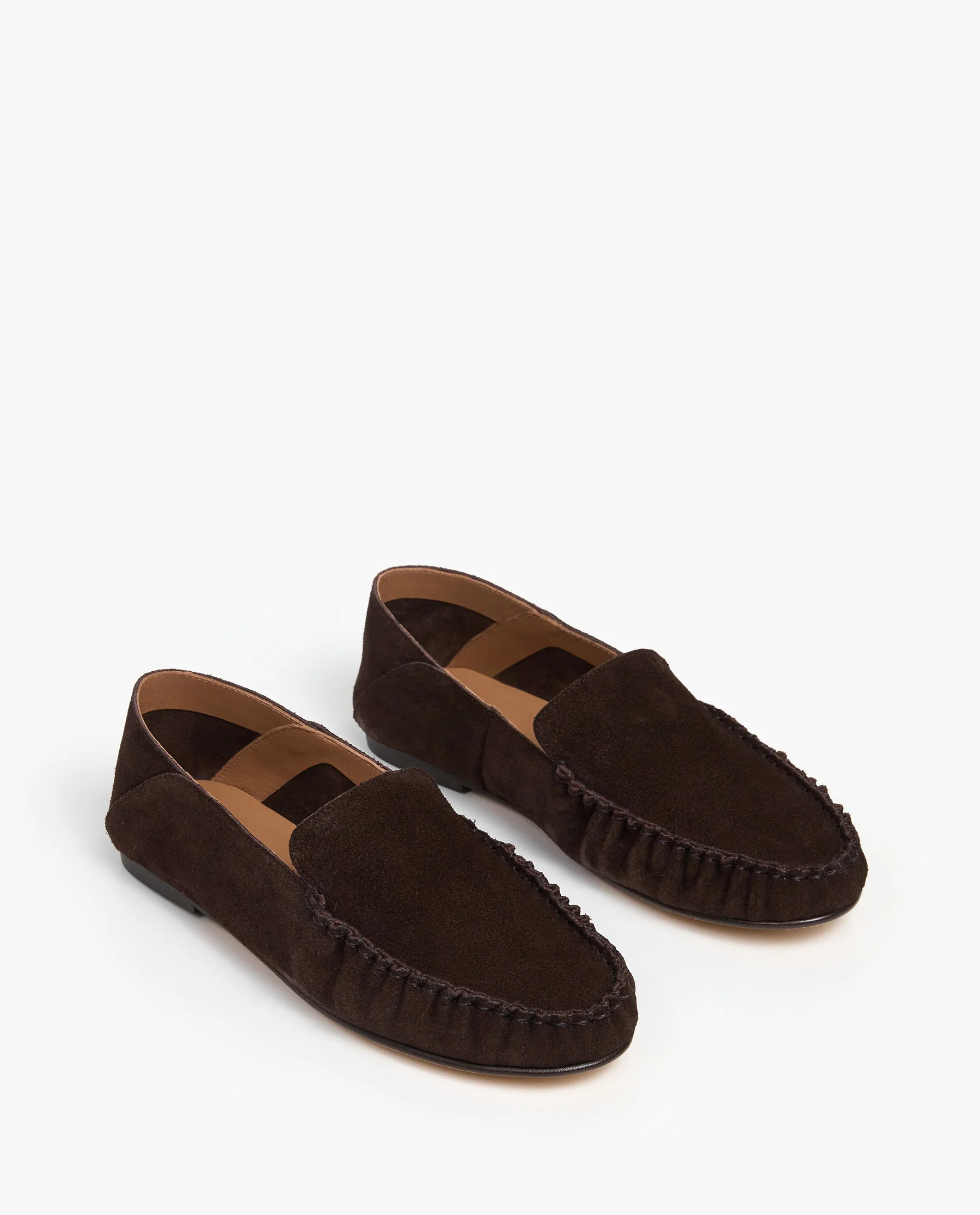 Bon Bon Suede Chocolate Loafer | Flattered