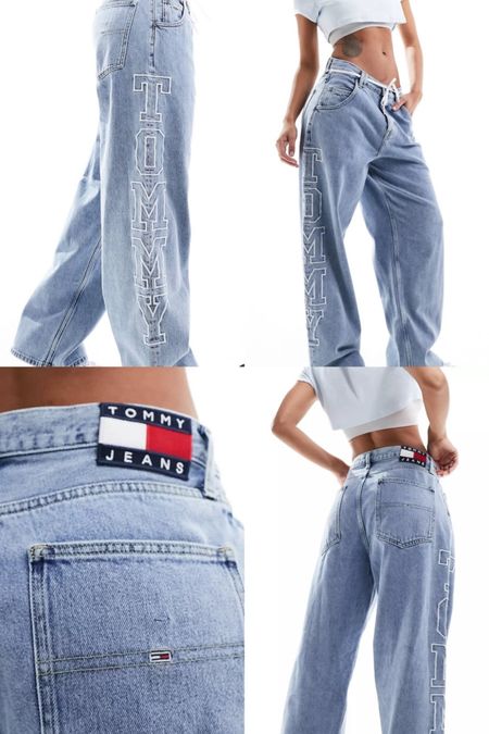 Tommy Hilfiger low rise jeans. 
Tommy Jeans daisy low rise side logo baggy jean in mid wash. Under £130. Statement piece. Wardrobe staple. Timeless. Gift guide idea for her. Luxury, elegant, clean aesthetic, chic look, feminine fashion, trendy look, casual. Asos outfit idea.



#LTKeurope #LTKsummer #LTKuk