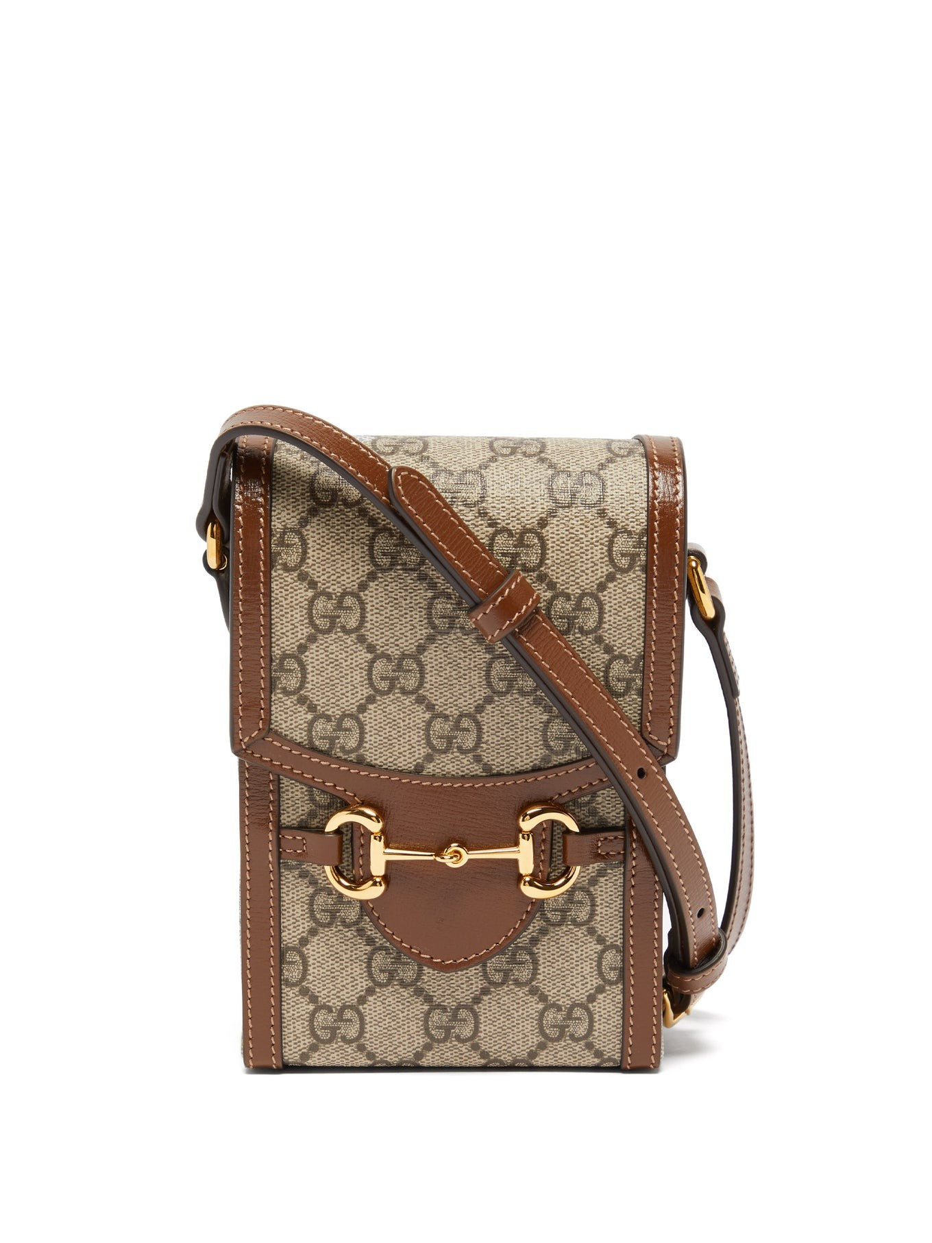 Horsebit 1955 small GG-canvas and leather bag | Gucci | Matches (US)