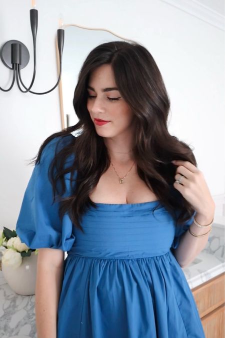 Blue dress Abercrombie sale puff sleeve dress 

#LTKSaleAlert #LTKFindsUnder100