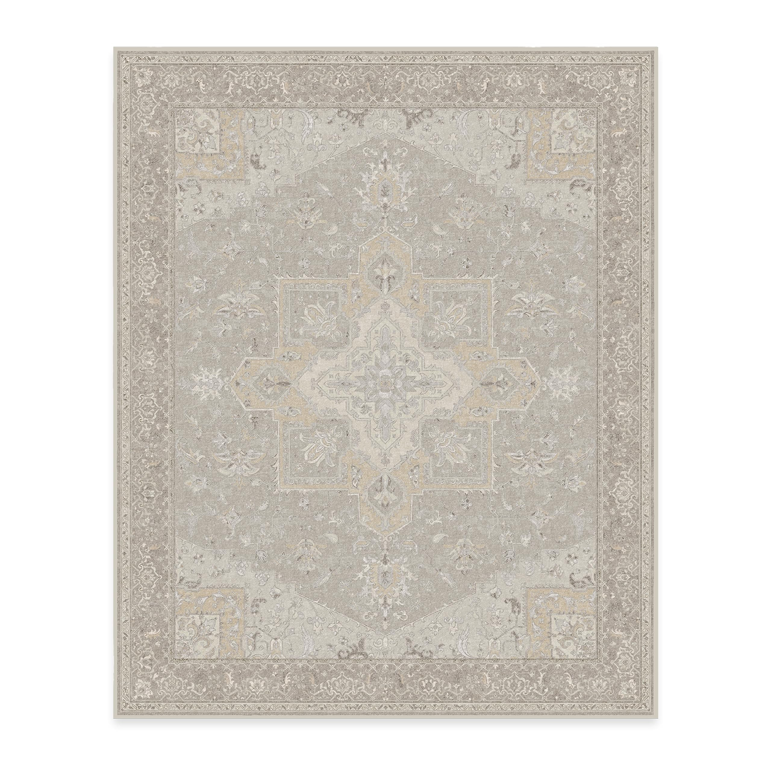 RUGGABLE Maral Heriz Washable Rug - Perfect Vintage Area Rug for Living Room Bedroom Kitchen - Pe... | Amazon (US)