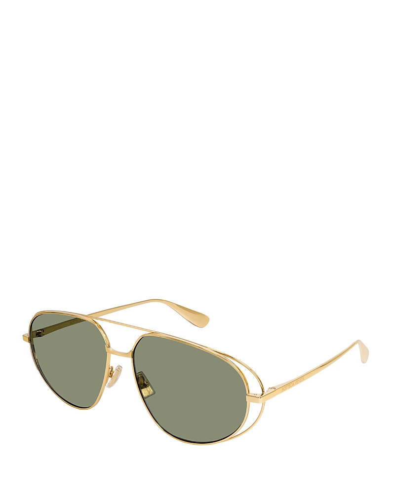Bottega Veneta Flower Pilot Metal Sunglasses, 61mm | Bloomingdale's (US)
