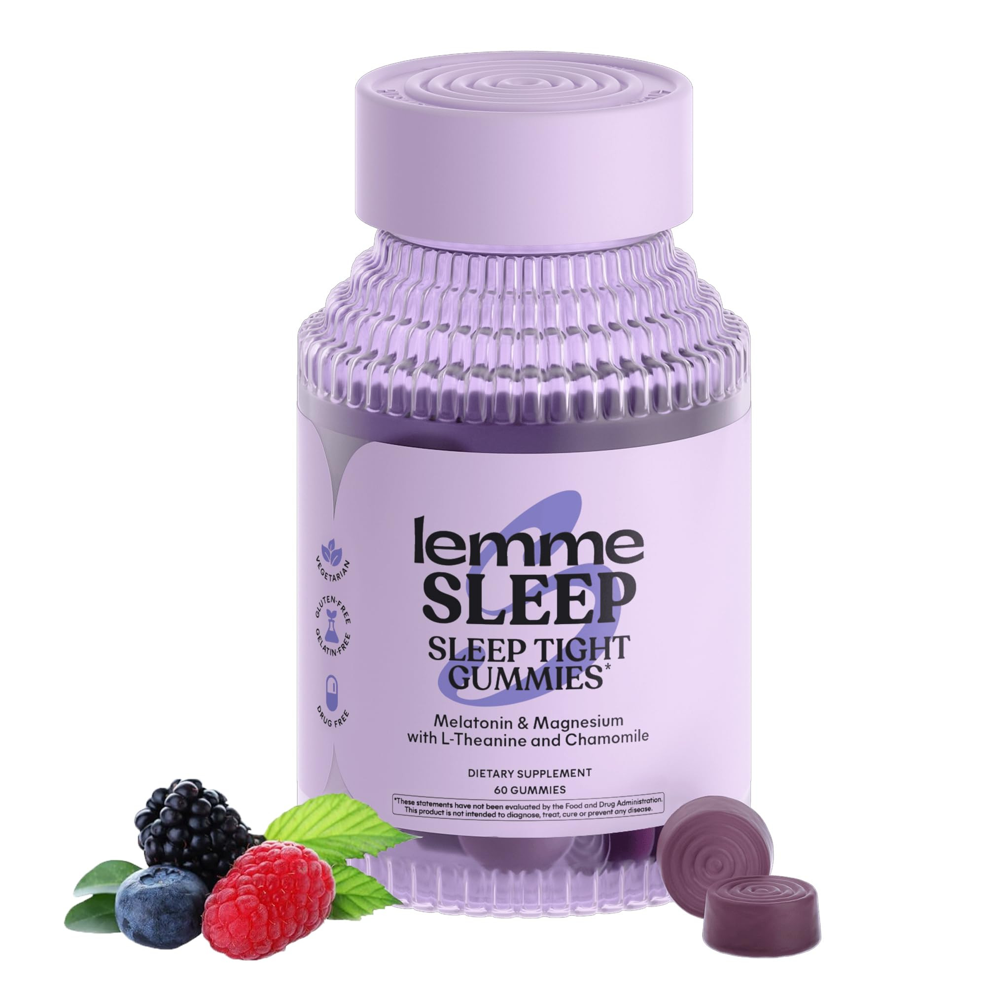 Lemme Sleep Gummies with 5mg Melatonin, Elderberry, Magnesium, L-Theanine, Chamomile and Lavender... | Amazon (US)