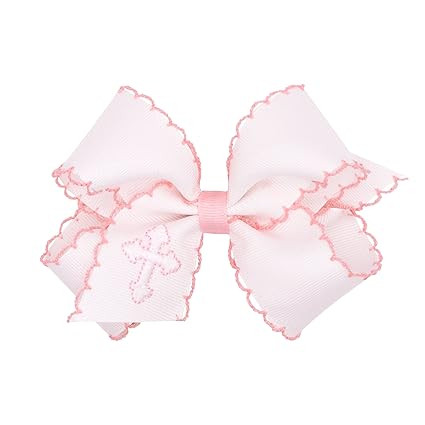 Wee Ones Girls' Easter Themed Stitch Edge Embroidered Grosgrain Hair Bow on a WeeStay No-Slip Hai... | Amazon (US)