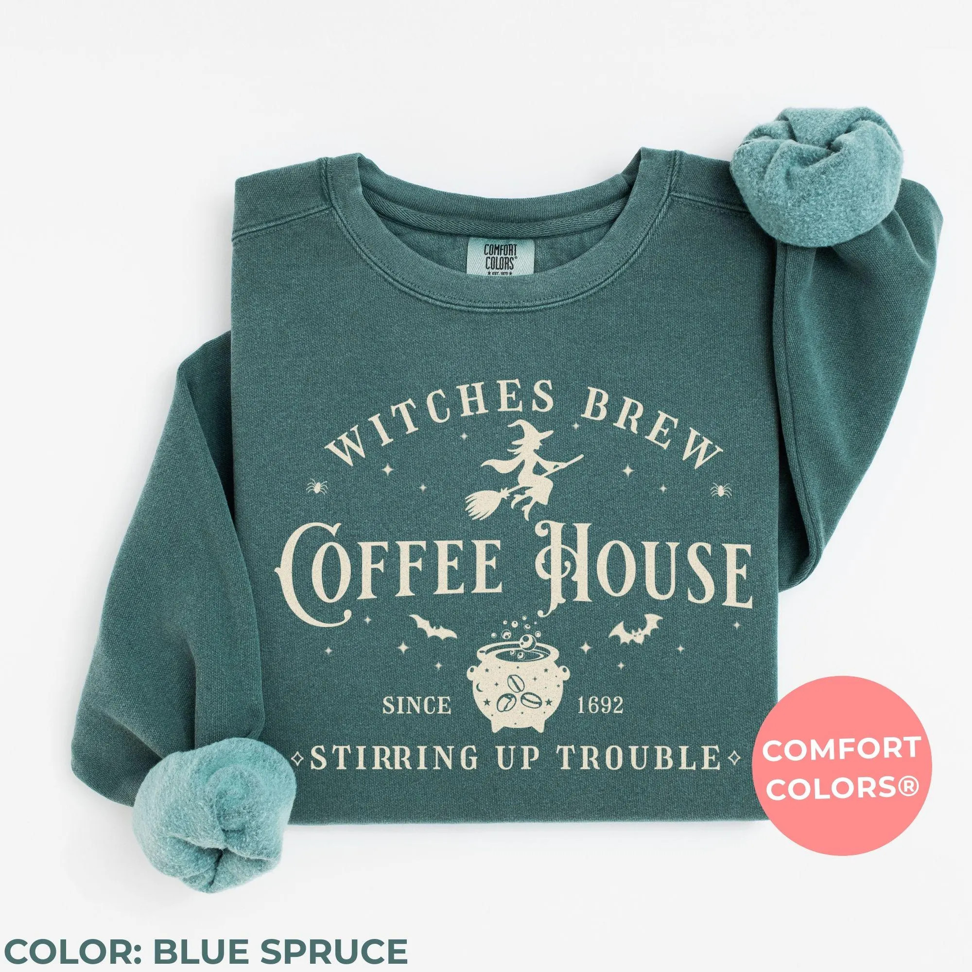 Witches Brew Coffee House Sweatshirt: Vintage Halloween Comfort Colors | Etsy (Global)
